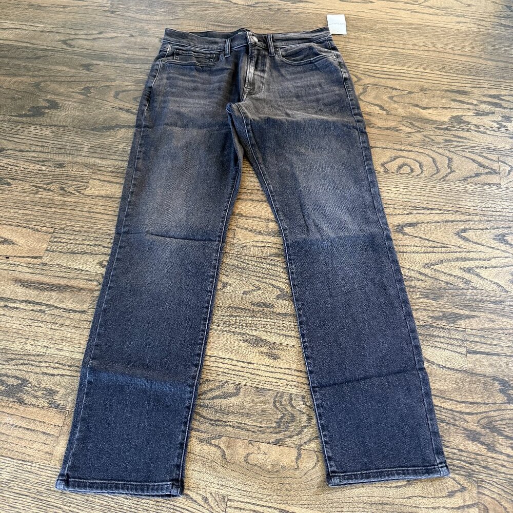 Lucky Brand 121 Slim Jean 33x32 Slim Fit Slim Leg Benoit Black Dark Wash NWT
